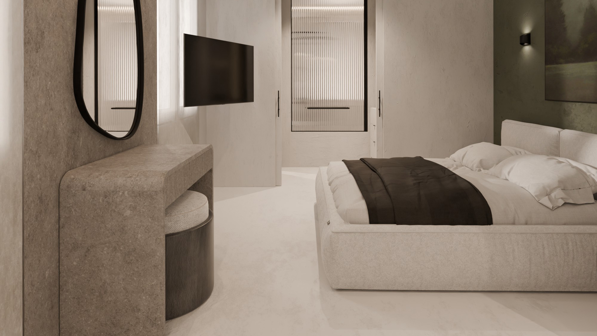 Segundo dormitorio del proyecto Bordadores